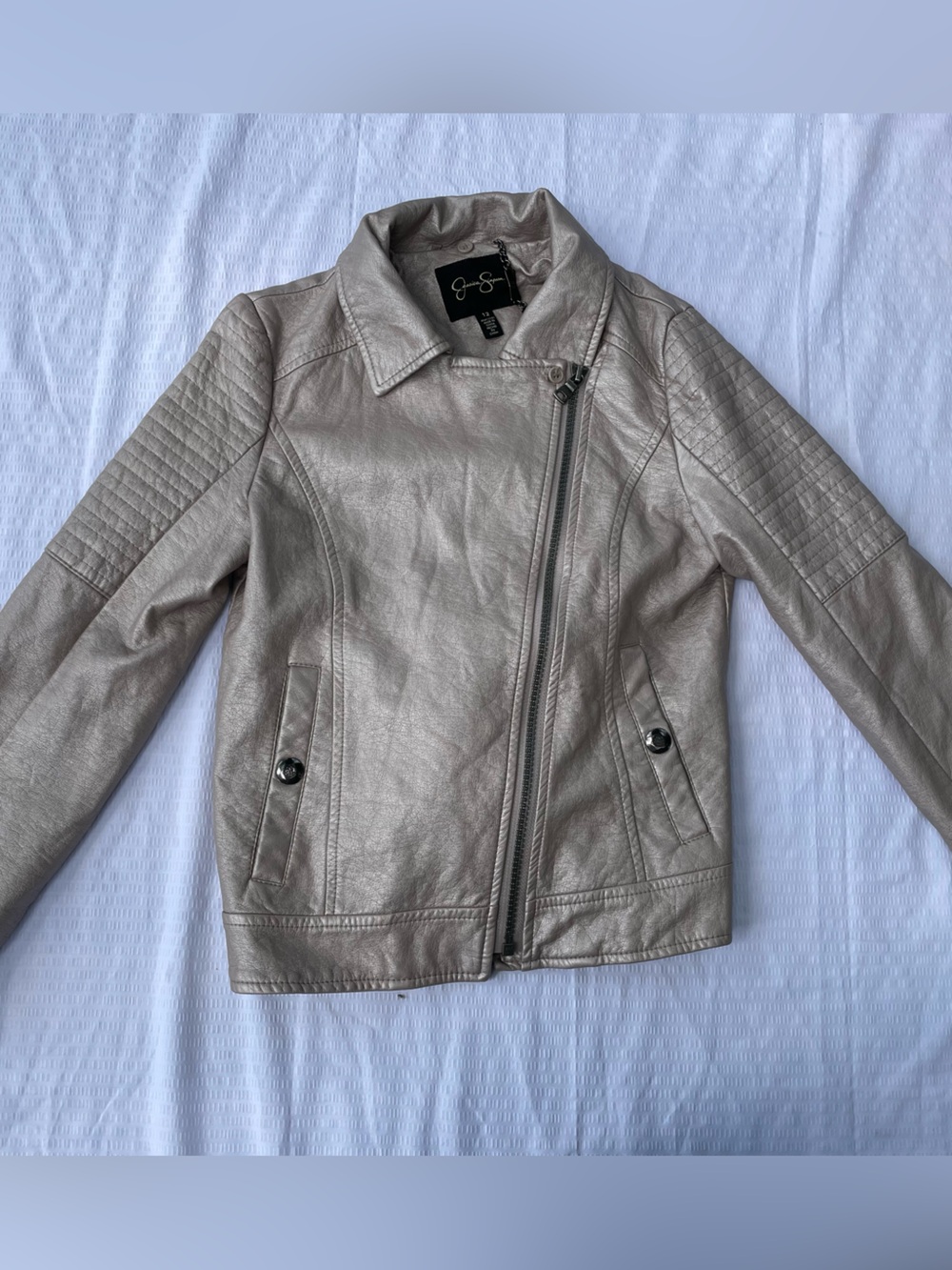 Girls Jessica Simpson Faux Leather Moto Jacket